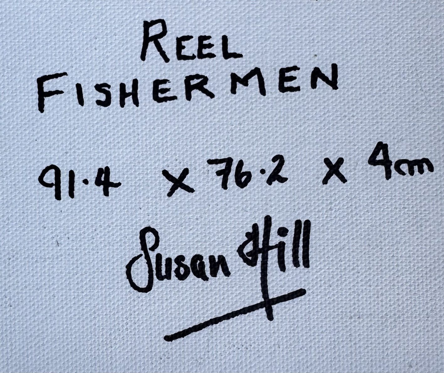 Fishermen -reel, size sig copy red sq