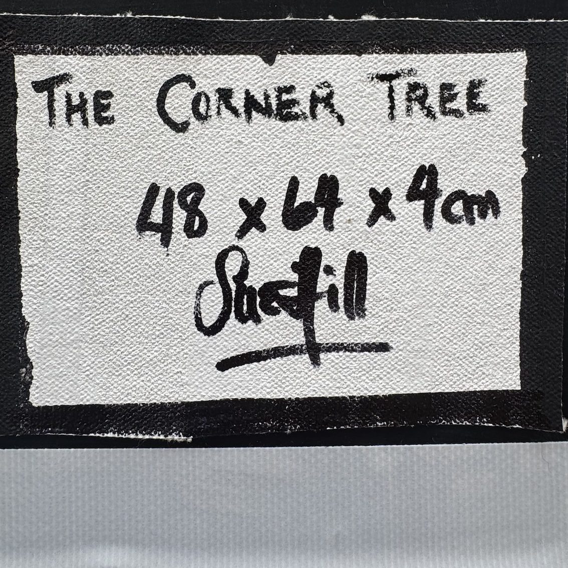 The corner tree label copy